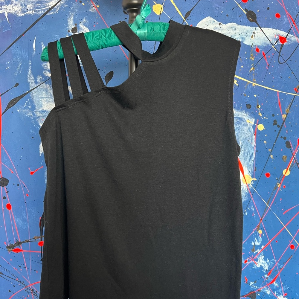 Edgy Black Sleeveless Top